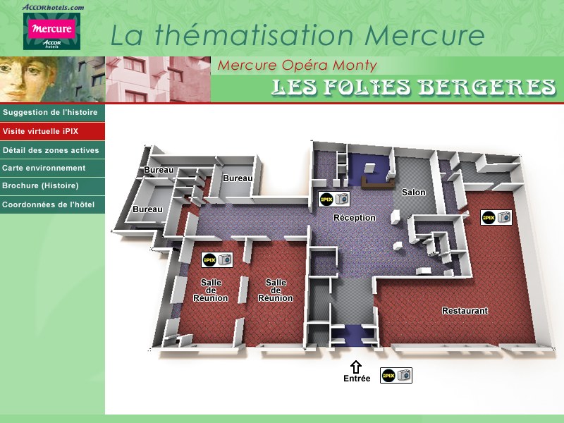 Mercure Opéra Monty: visit plan.