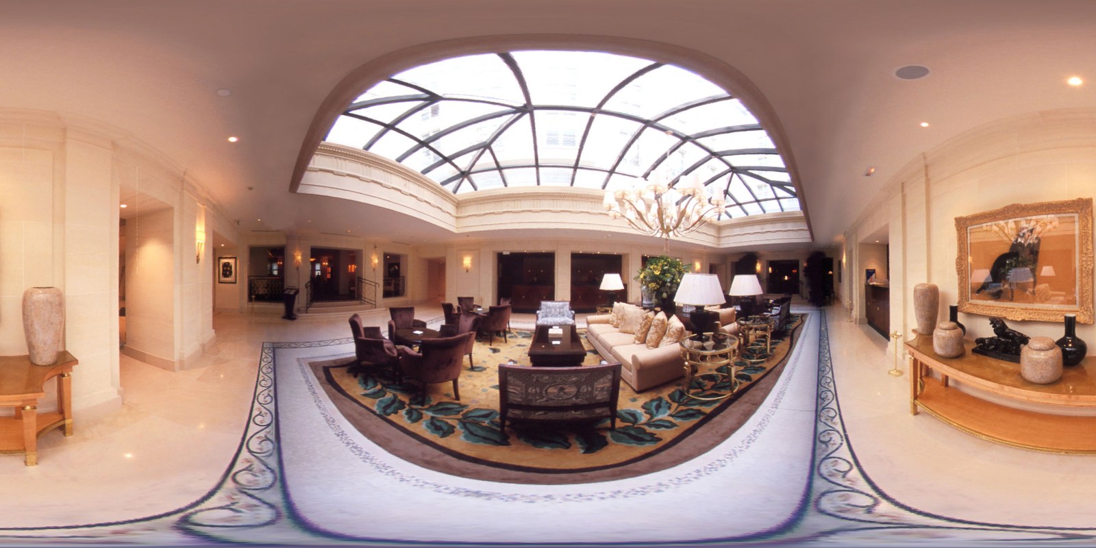 A full 360° view from the demo built for Accor in May 2000, unrolled flat.