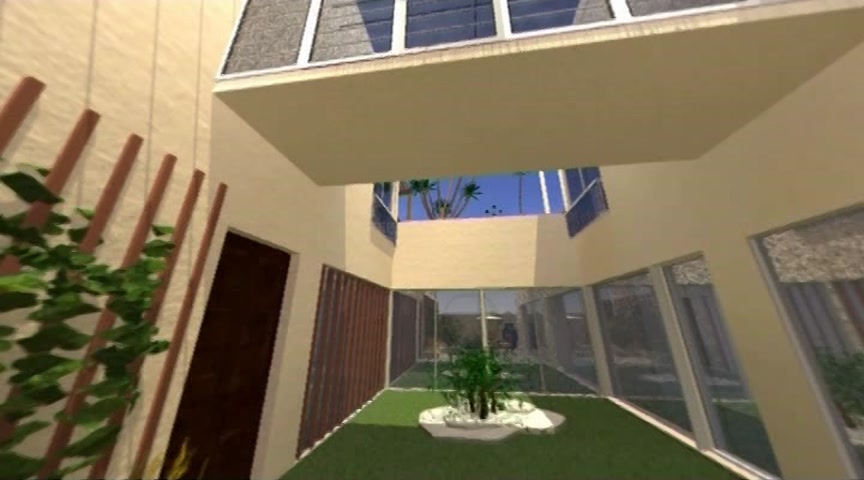 A patio garden.