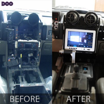 Dashboard, before and after.