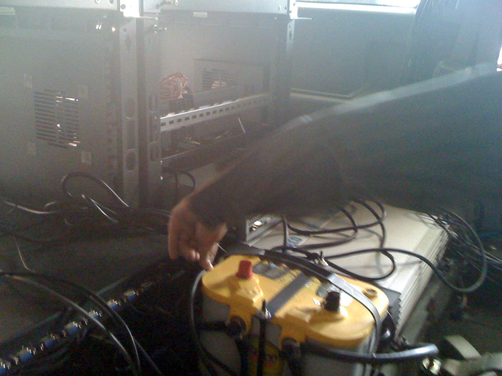 Power system: battery, inverter and UPS.