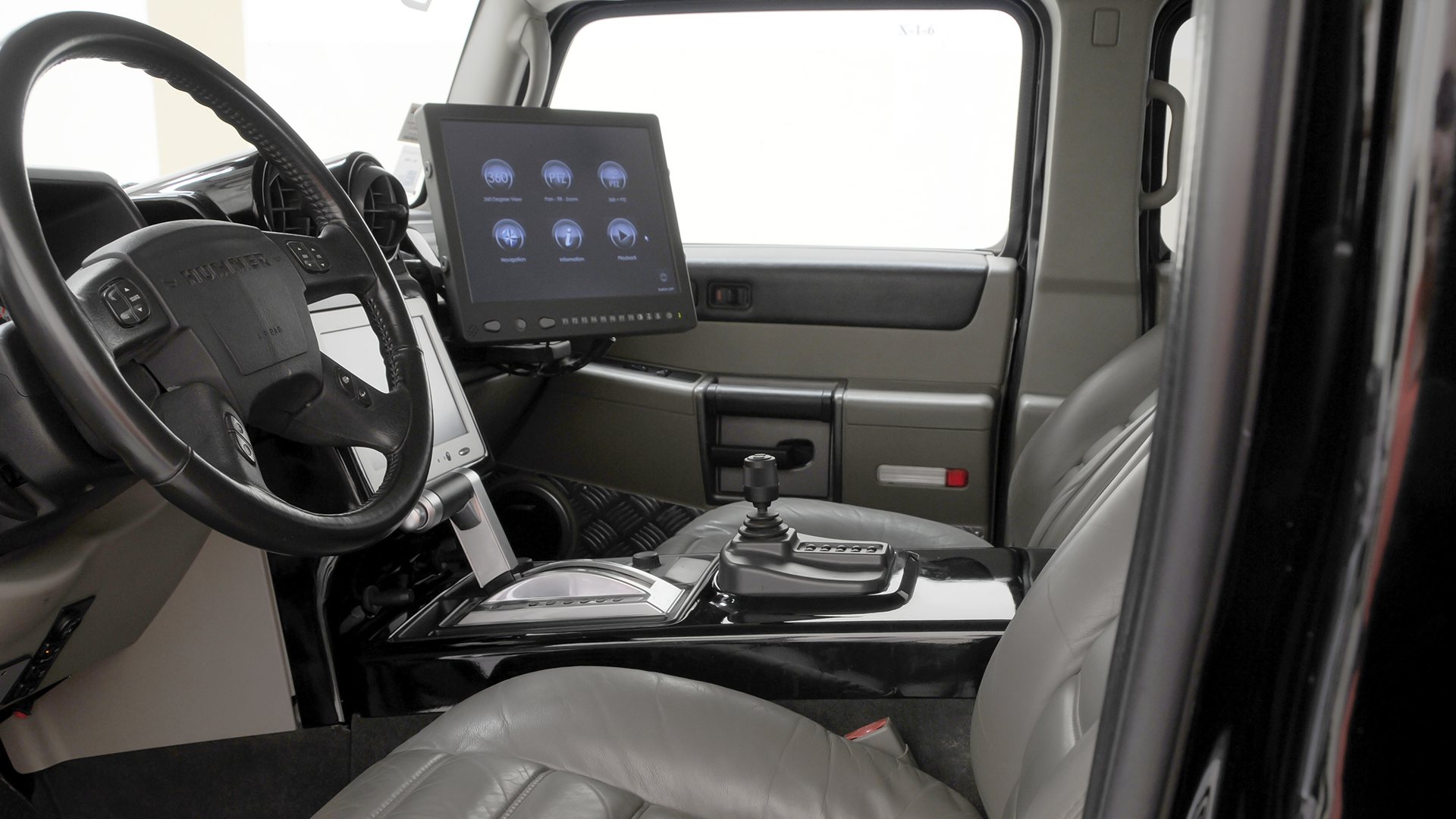 The front passenger touch screen.