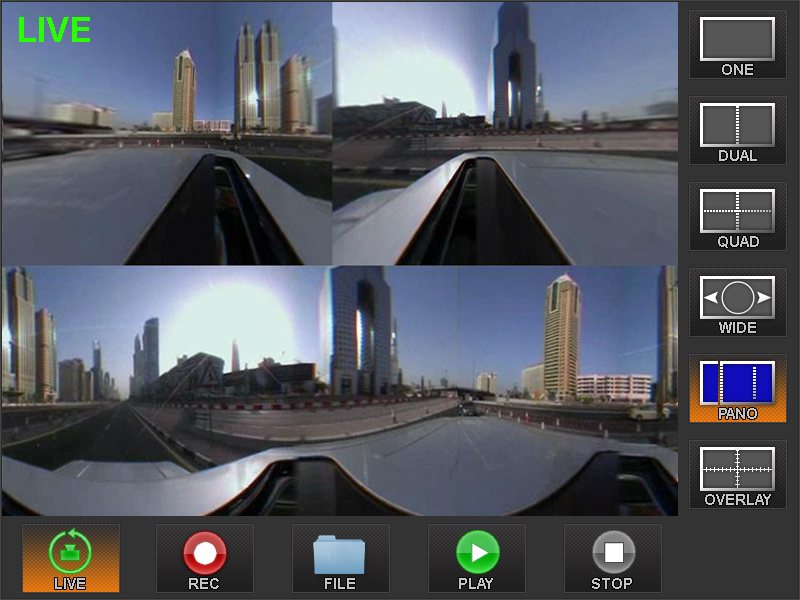 Live: the 360° camera unwrapped into a panorama.
