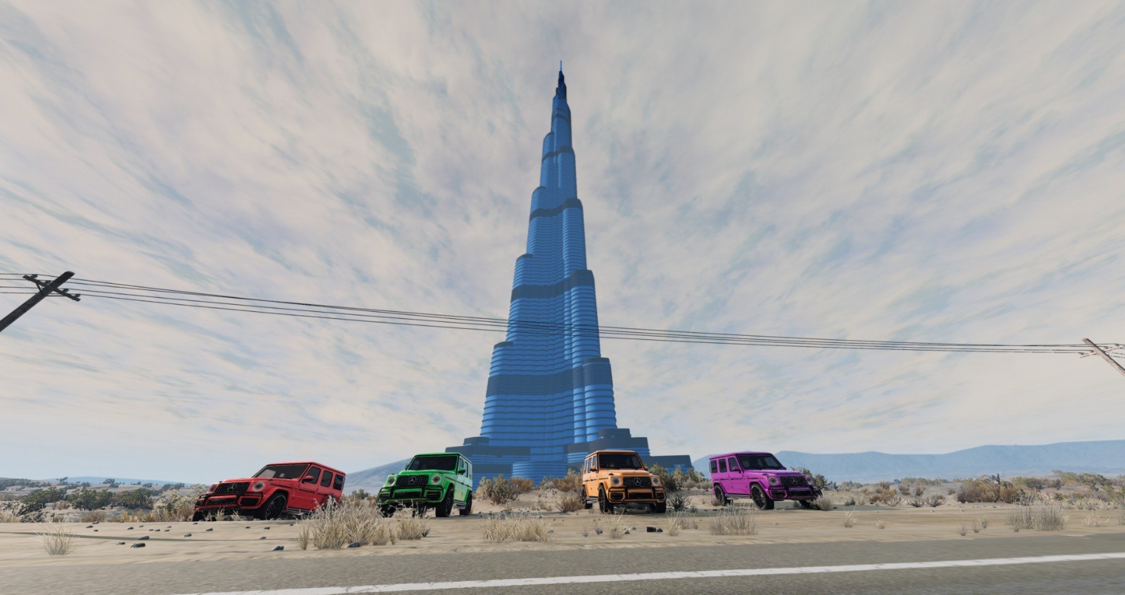 Towards the skyline.