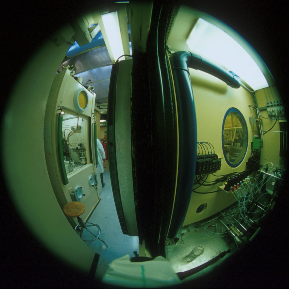 The opposite view, through the cell door.