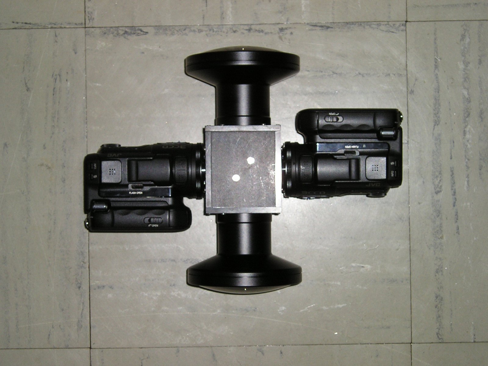 Seen from above.